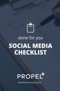 Done for you social media checklist