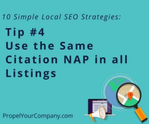 Use the Same Citation NAP in all Listings