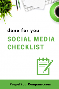 Grab your copy of the done for you social media checklist